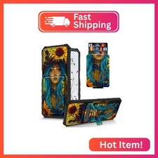 Dikoer for Samsung Galaxy A54 5G 6.4" Kickstand Case with Card Holder, Dual Laye