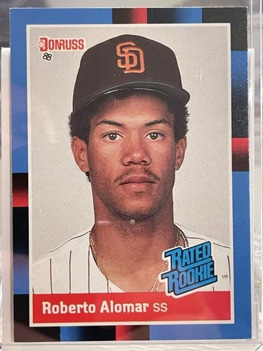 ROBERT ALOMAR  PADRES  RC  1988 DONRUSS RATED ROOKIE #34