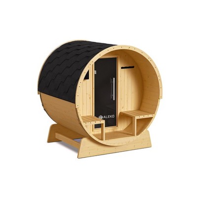ALEKO Finland Pine 3-4 prs Wet Dry Barrel Sauna with UL Electrical Heater