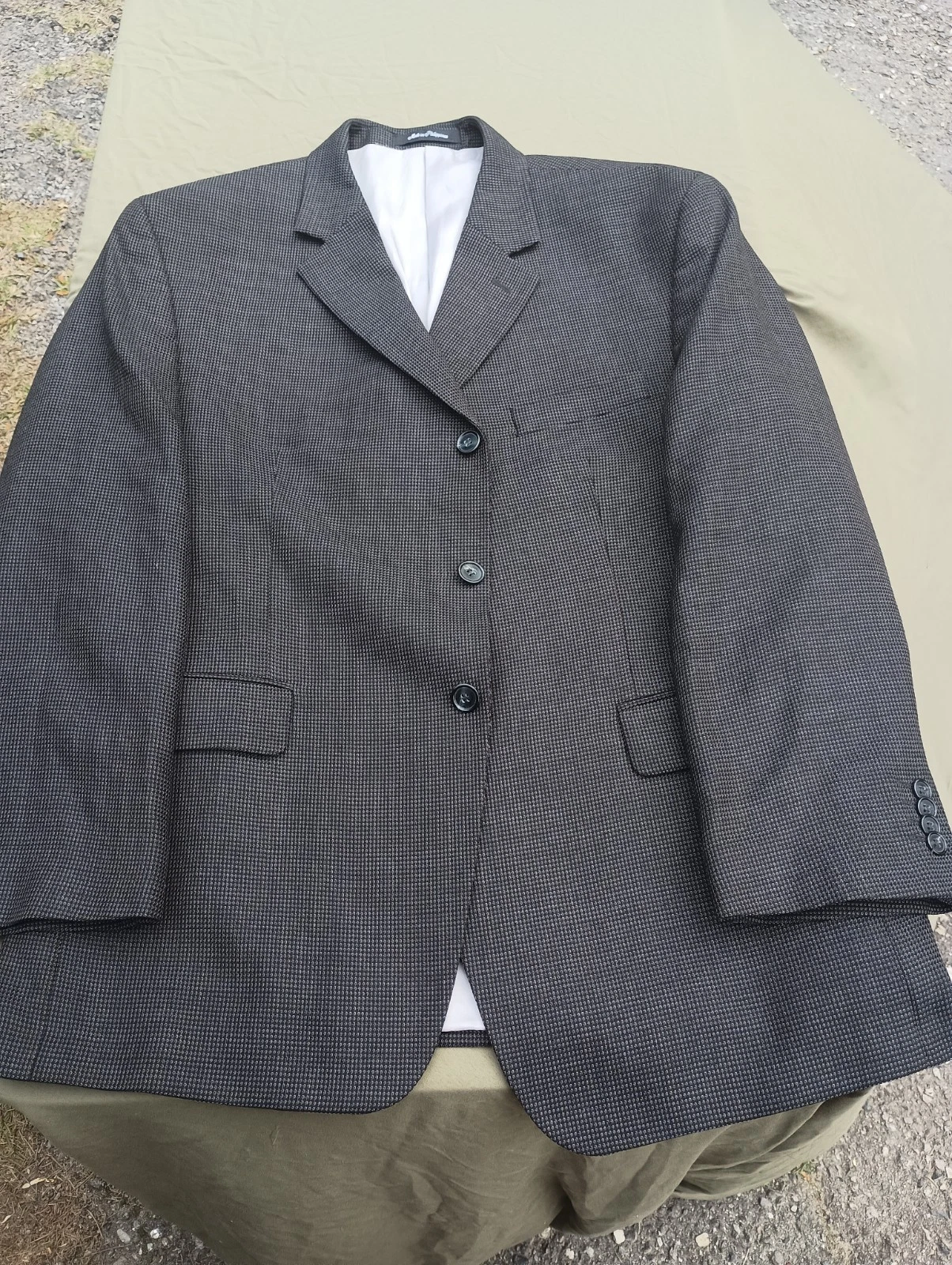 MICHAEL KORS Giacca Tuta Uomo 44 S Lana Cappotto Sportivo Blazer Grigio
