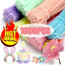 Chenille Stems Kids DIY Craft Pipe Cleaners Plush Strips Handmade