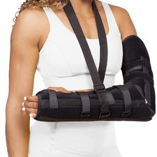 Posterior Long Arm Splint - Elbow Immobilizer Right or Left Forearm Brace wit...