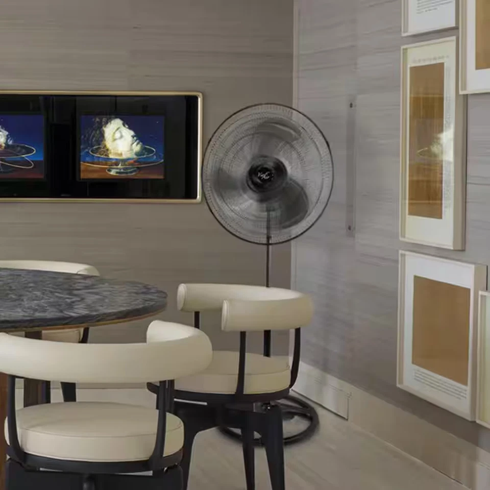 18 in. Ventilador industrial de alta resistencia con pedestal oscilante de altura ajustable Foto 3 de 4