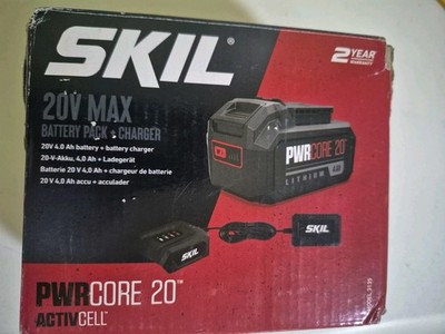 Skil  20V Max -Lithium-Ionen-Akku mit 4,0 Ah & 1,0A Ladegerät   PWRCORE 20 