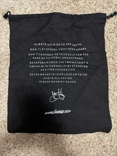 John Fluevog Shoe Boot Dust Bag Drawstring Canvas 17x14 Black