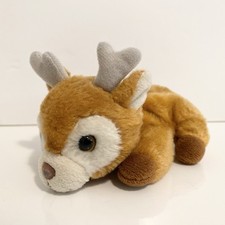Russ Petooties Reindeer Plush Mini 5  Stuffed Animal Toy Tan Brown White Deer