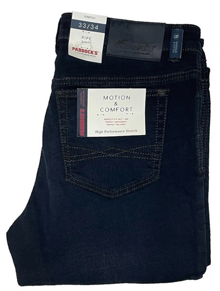 Paddocks Jeans Pipe W 40 L 32 Stretch Slim Fit Blue Black Jeanshose 5700 1.Wahl-image