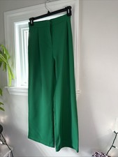 Pantalones Kelly Verde Pierna Ancha, Pequeños, Banda Elástica Trasera