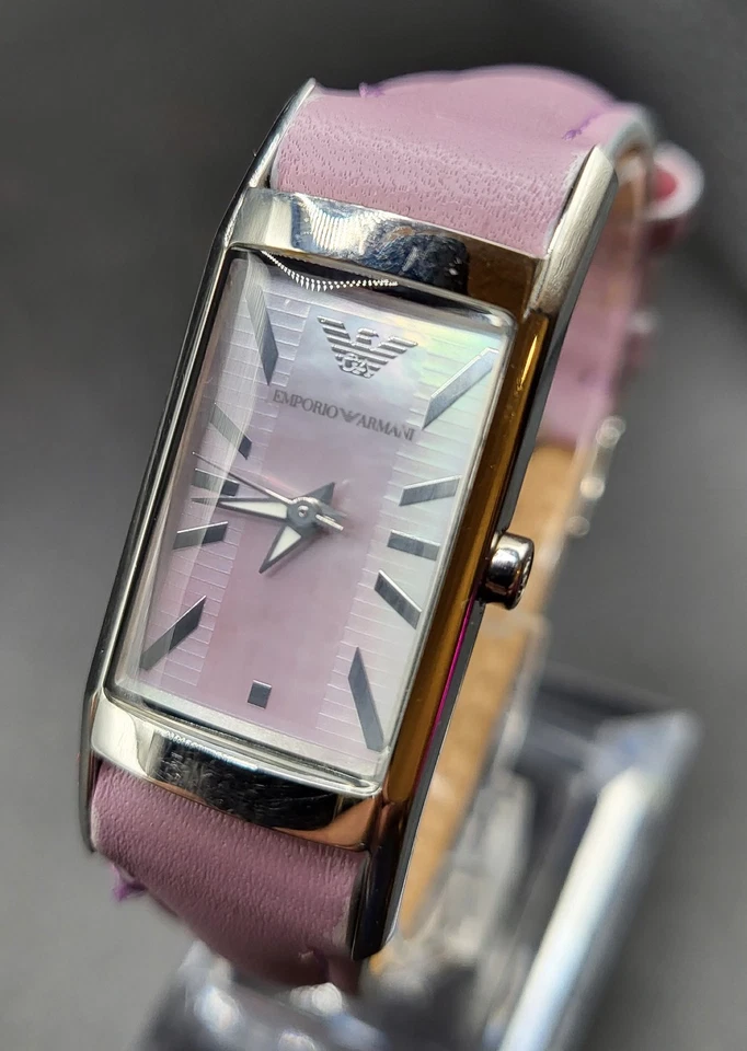 Reloj de cuarzo suizo Emporio Armani AR-5592 de lujo analógico de 20 mm WR 50m raro Foto 2 de 4