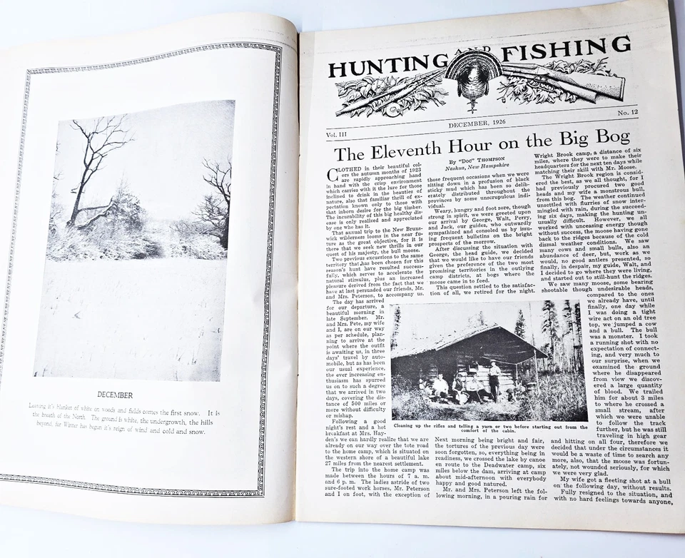Hunting And Fishing Magazine Dec 1926 Fishing Hunting Lures Guns Camping Old Ads - Image 2 of 4