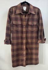 Vintage Express Wool Plaid Dress With Suede Elbow Patches. Women’s Size M