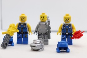 3) Power Miners Lot Rex Doc Duke 8190 8189 8191 8188 8964 LEGO Minifigure Figure
