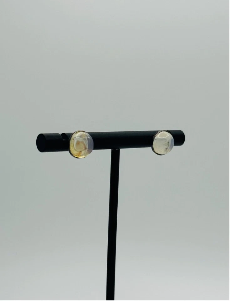 Pendientes vintage de ópalo de plata de ley Foto 3 de 4