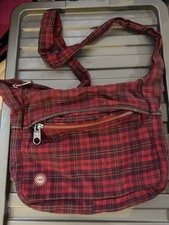 Borsa messenger tartan UGG rossa rara vintage