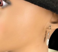 Feather Charm Dangle Earrings Southwestern Boho Tribal Style Ethnic Jewelry