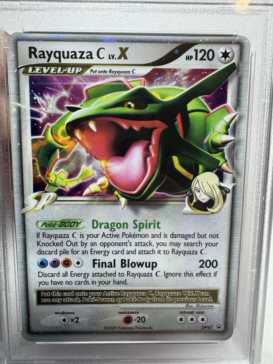Pokémon Cynthia Rayquaza C Lv. X DP47 Holo Diamond & Pearl Low Pop Pokémon Cynthia Rayquaza C Lv. X DP47 Holo Diamond & Pearl Low Pop