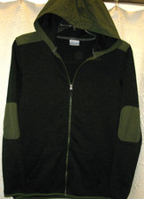 Columbia kids/youth dark green zip front hooded fleece jacket size XL 18/20 