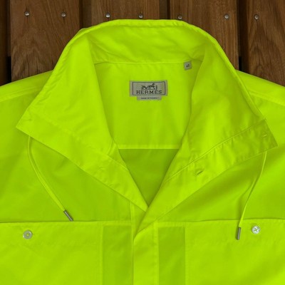 Chemise Hermès Oversized Pour Homme - Taille 48 - Couleur Jaune Néon - Occasion Très Bon état - Pièce Rare