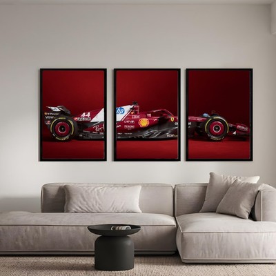 Lewis Hamilton Ferrari F1 Three Frame Set