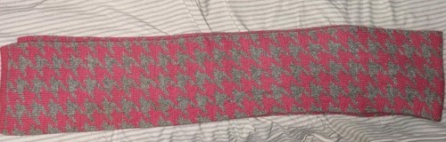 Coach Merino Wool Blend Logo Pink/Grey Neckwarmer Rectangular Soft Scarf - Picture 2 of 3