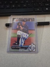 Drew Strotman 2017 Bowman Draft Rays Prospect Hand Signed 