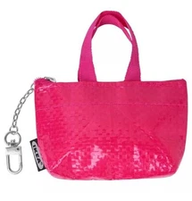 JAPAN IKEA EXCLUSIVE PINK Knolig Mini Zipper Coin Keychain Bag Tote Key Holder