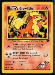 Blaine's Growlithe 62/132 Gym Challenge Common