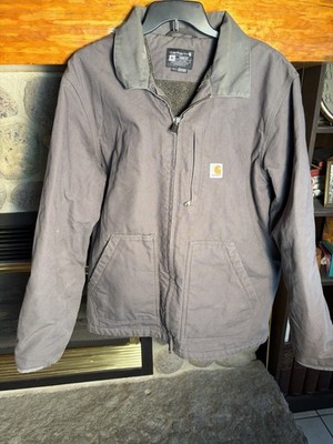 Carhartt +Cirrus Aircraft Sherpa Lined Canvas Field Jacket Men s XL Loose Fit