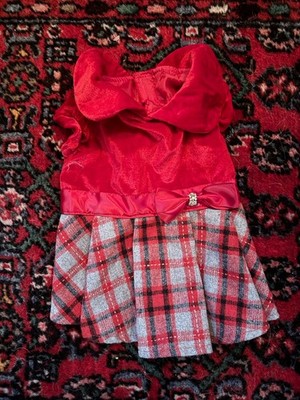 Dog Holiday Tails dress Small 14in