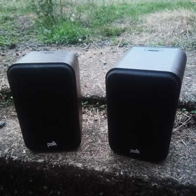 Polk Sig Elite ES10 Black Polk Satellite Speakers Walnut