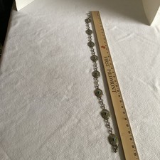 VINTAGE Collectible NAVAJO SILVER Colored TURQUOISE Concho Link BELT 31  Read