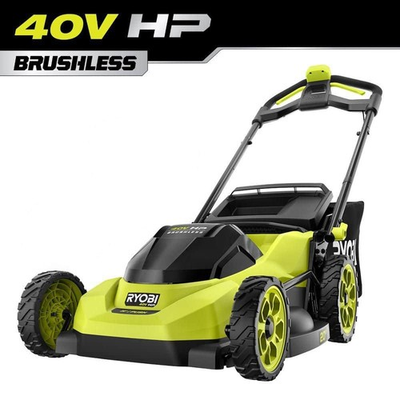 #ad RYOBI 40V HP Brushless 20 in. Cordless Battery Push Mower Tool Only $299.95