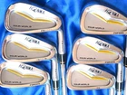 HONMA TOUR WORLD TW717V GOLD LINE 6PC MODUS Stiff FLEX IRON SET Rare inv