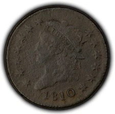 1810 1c Classic Head Large Cent - VF/XF Details - SKU-Z6139