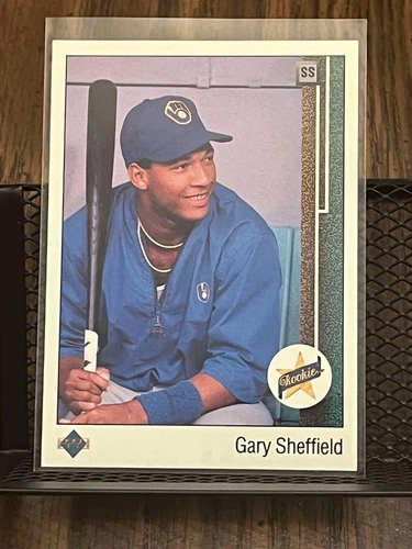 GARY SHEFFIELD 1989 UPPER DECK #13 ROOKIE CARD BREWERS HOF ERROR UPSIDE DOWN SS!