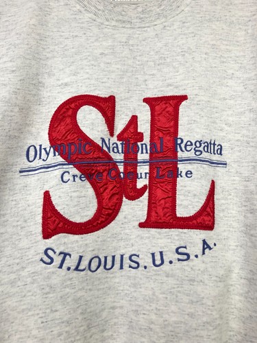 Vintage 90's Adidas Saint Louis Olympic National Regatta Sweatshirt Crewneck L - Bild 5 von 16