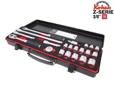 Koken 3/8'' Z-Serie Steckschlüssel-Satz mit 72Z. Umschaltknarre 21tlg.