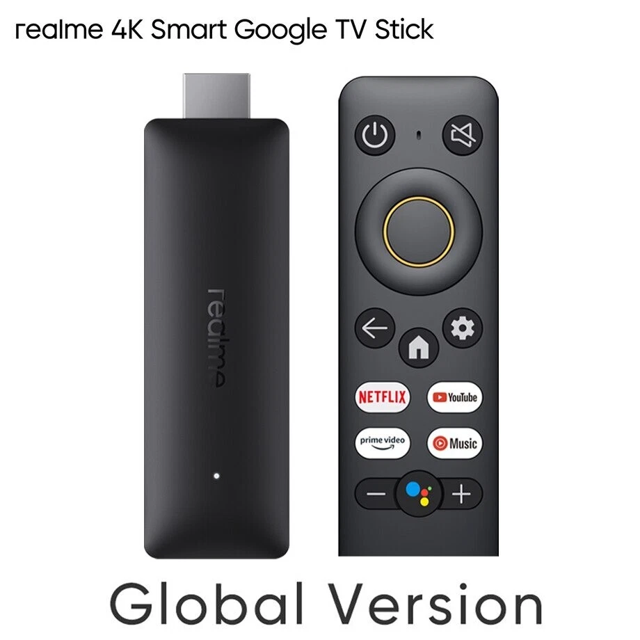realme 4K Smart Google TV Stick Global Version 2GB 8GB Bluetooth 5.0 HDMI 2.1