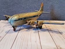 Vtg Boeing Stratocruiser Jet Airplane Nikko Japan Tin Friction Litho Toy Plane