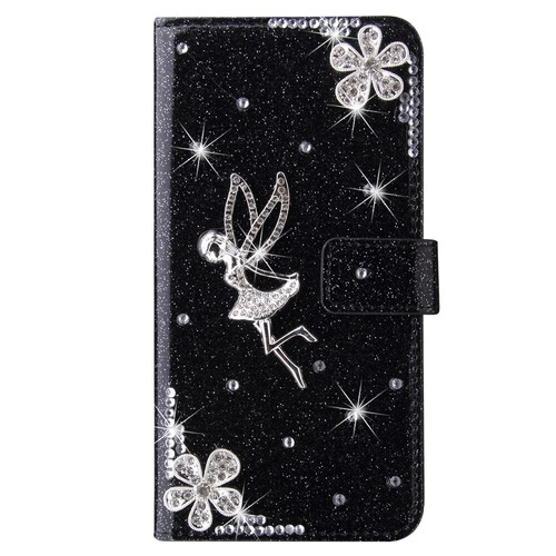 For Huawei P 40 20 30 Lite Y5 Y6 Y7 P Smart Bling Angel Leather Wallet Case Flip - Picture 10 of 11