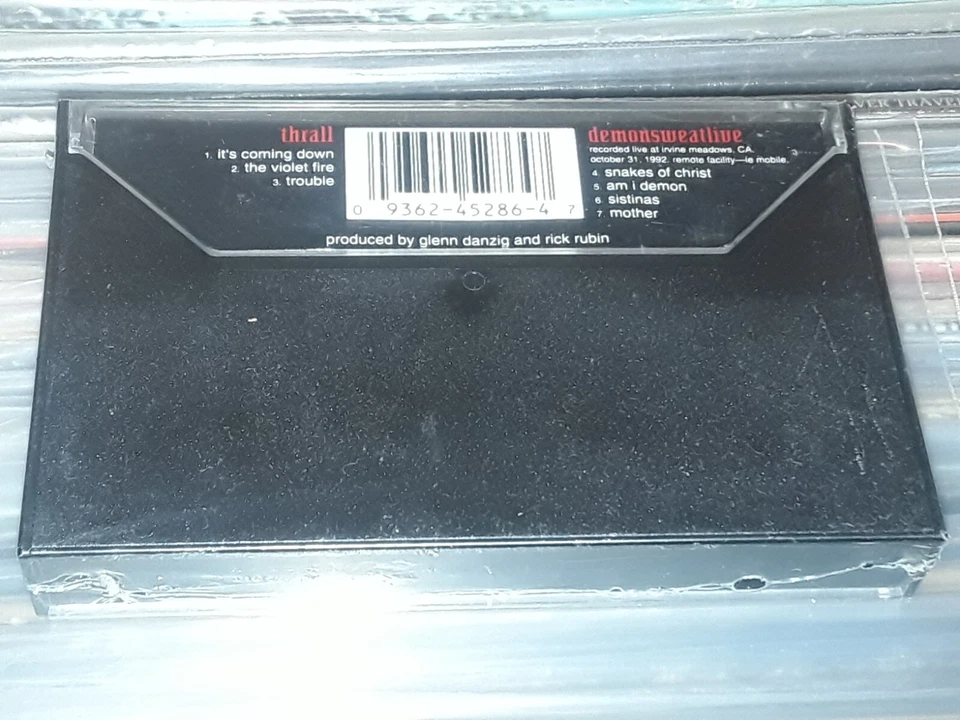 DANZIG THRALL DEMONSWEATLIVE CASSETTE PROMO ONLY HYPE STICKER USA SEALED MISFITS - Image 2 of 4