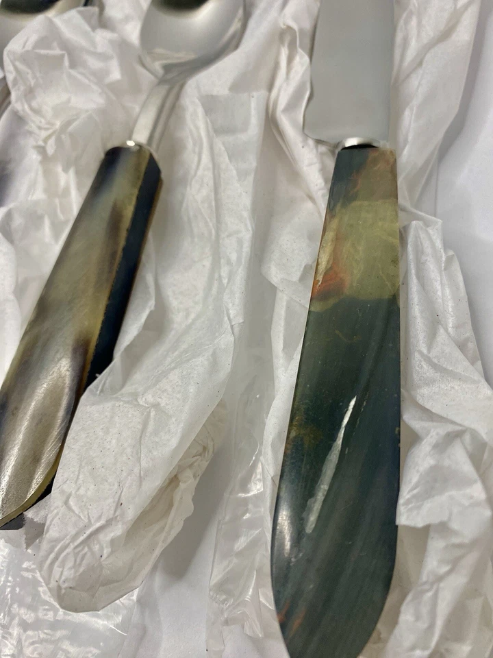 Cubiertos Pottery Barn Horn 2008-2009 bocina genuina 5 piezas ajuste de lugar leer #3 Foto 2 de 4