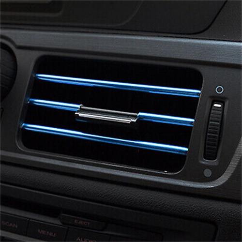 10pcs Universal Car Inner Air Vent Outlet Cover Strip Moulding Decoration Trim - Picture 3 of 4
