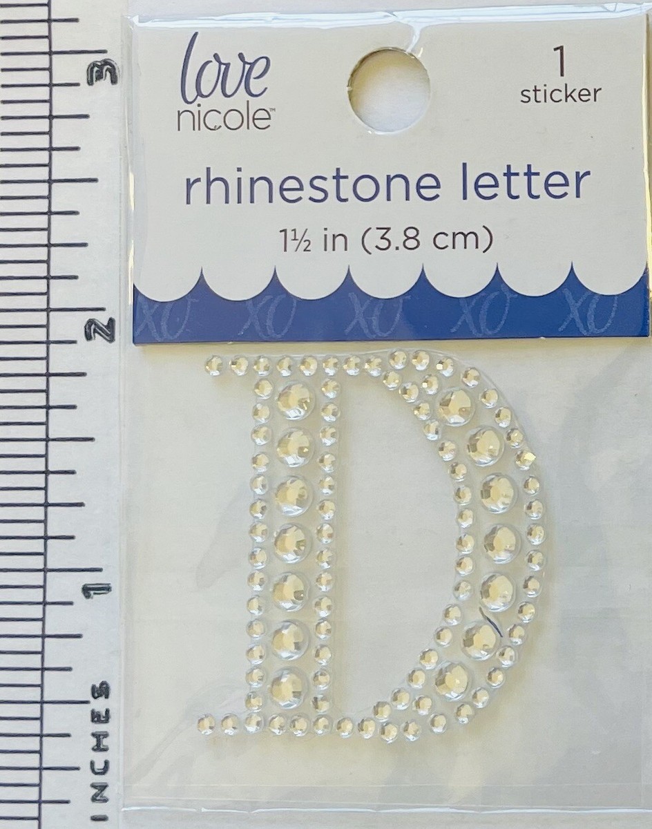 Rhinestone Initial Stickers