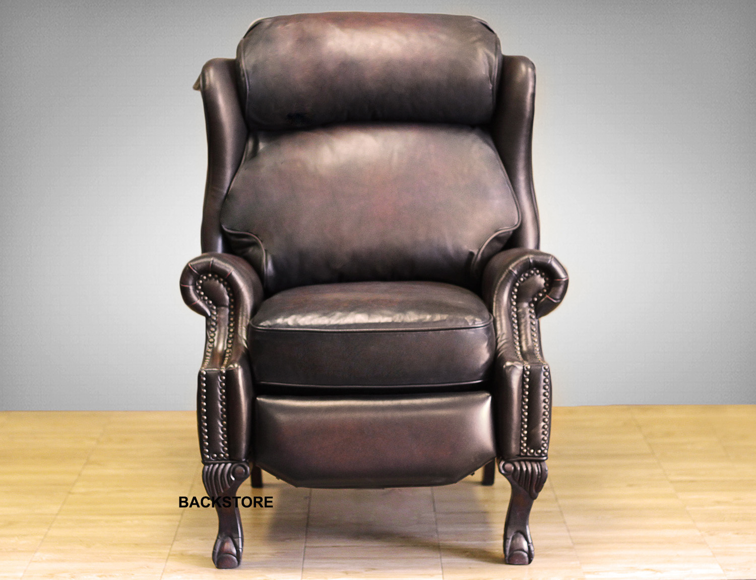 NEW Barcalounger Danbury II Genuine Stetson Coffee Leather Recliner