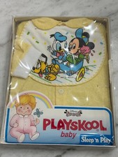 New Vintage Playskool Baby Sleep N Play Disney Footie Sleeper Mickey Newborn NB