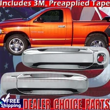 For 2002-2008 DODGE RAM 1500 05-10 DAKOTA Chrome 2 Door Handle COVERS w/o PSK