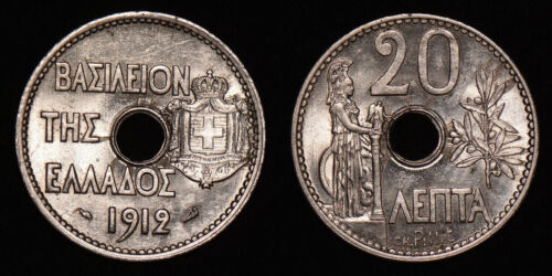 GREECE 1912 Twenty 20 Lepta - KM# 64 UNC