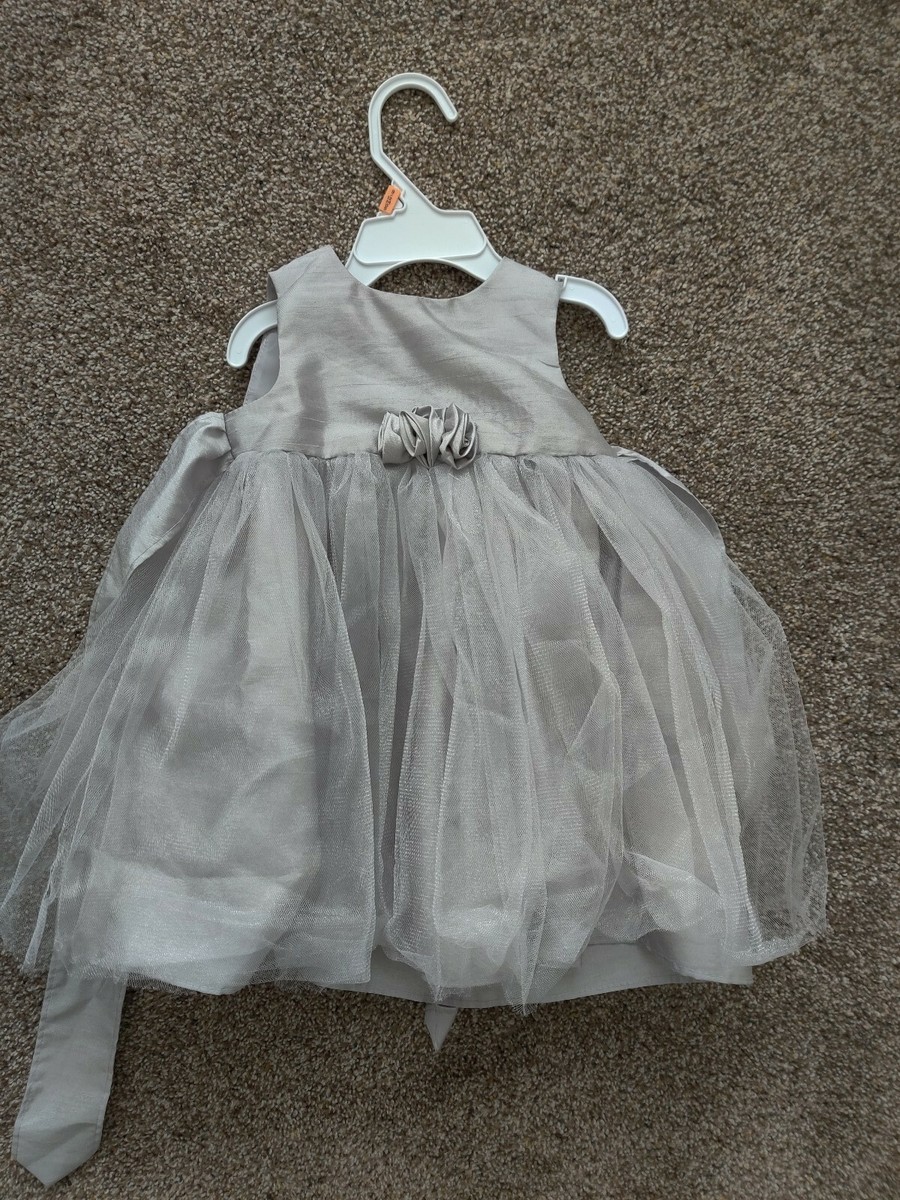Marmellata 12 Month Baby Girl Dress, Grey Color