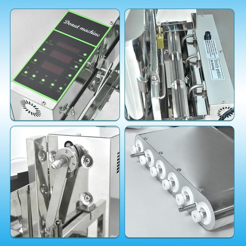 Kolice Automatic 6 Rows Donut Frittiermaschine, Mini Donut Maschine 2600pcs/h - Bild 5 von 12